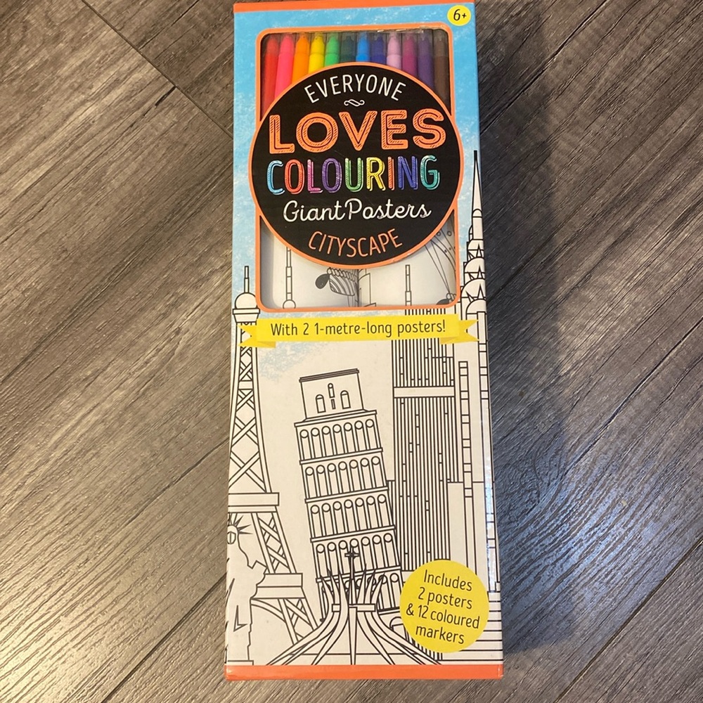 City scape  Deluxe Poster Colour Set NWT Gift Toy Game